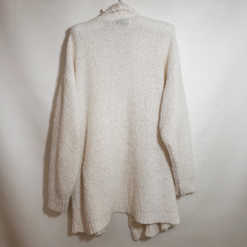 Western Connection Vintage Chunky Knit Open Oversized Cardigan Sweater Off-White - Picture 8 of 11
